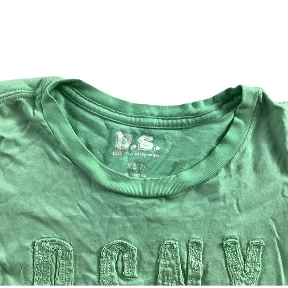 Girls Lot Of 2 Gap & P.S From Aeropostale Short Sleeve T-Shirts Size 6-7 - Picture 11 of 14